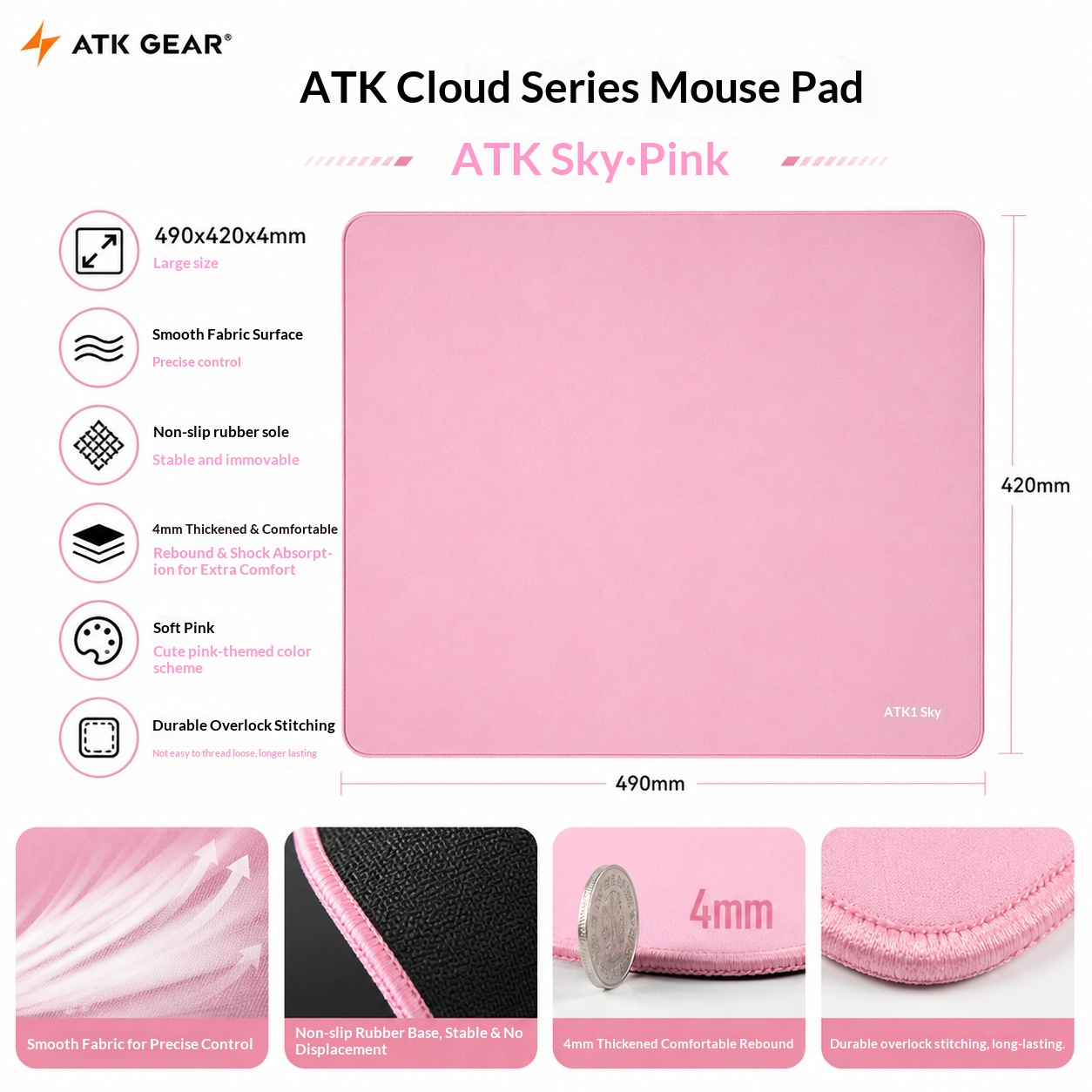 Alas Mouse Gaming Besar ATK Sk - Pc Gaming Pink ulasan dan harga