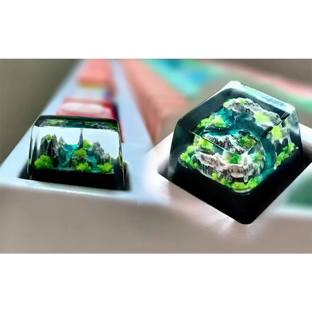 Keycaps Resin RGB Mountain And - Pc Gaming Lounge ulasan dan harga