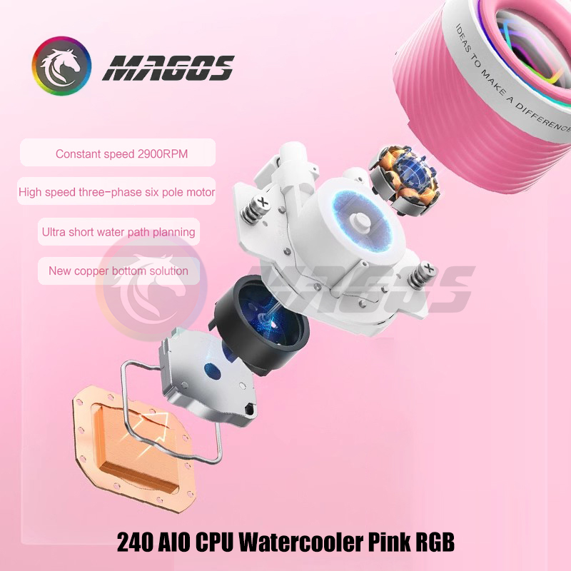 240 AIO CPU Pendingin Air Mera - Pc Water Cooling ulasan dan harga
